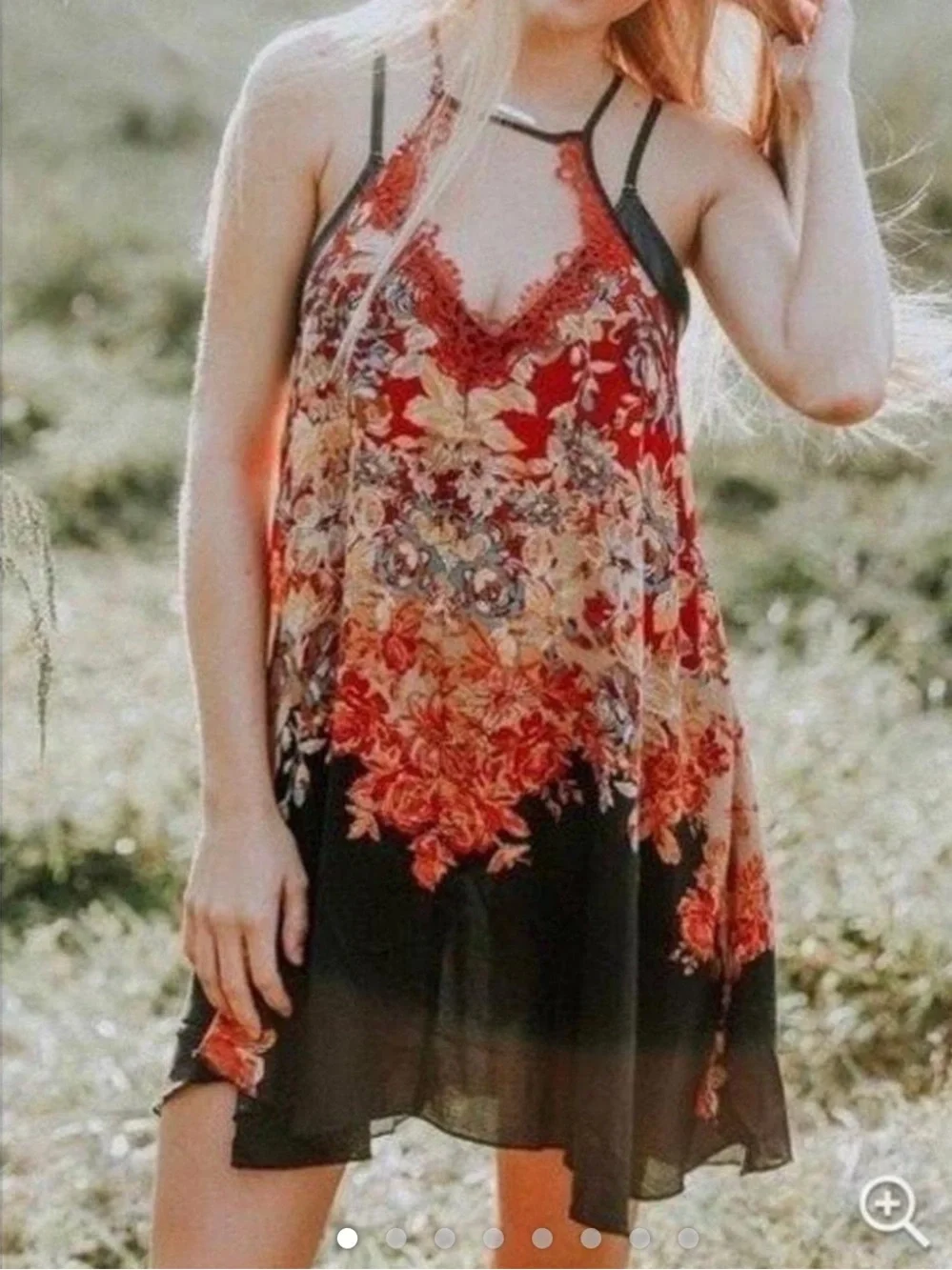 Intimately Free People Floral Haze Slip Mini Dress Size M